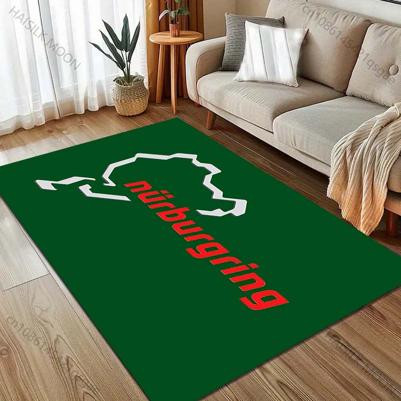 1 buc. Covor Pista Internațională F1 Nurburgring pentru Sufragerie Decor Acasă Covor Antiderapant pentru Dormitor Suprafață Mare Covoare Lavabile