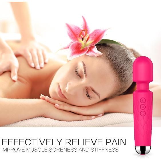 Vibrator Wand,Adult Sex toy Wand, G Spot Dildo, Clit Vibrator, Sex Vibrators,Clitoris Stimulation,with 8 Speeds & 20 Patterns, Quiet,Fully Waterproof