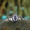 Luxury New Water Drop Full Diamond Women's Ring Ins Diamond-encrusted Zircon Fashion Trend Korean Version of Girls' Wedding Ring