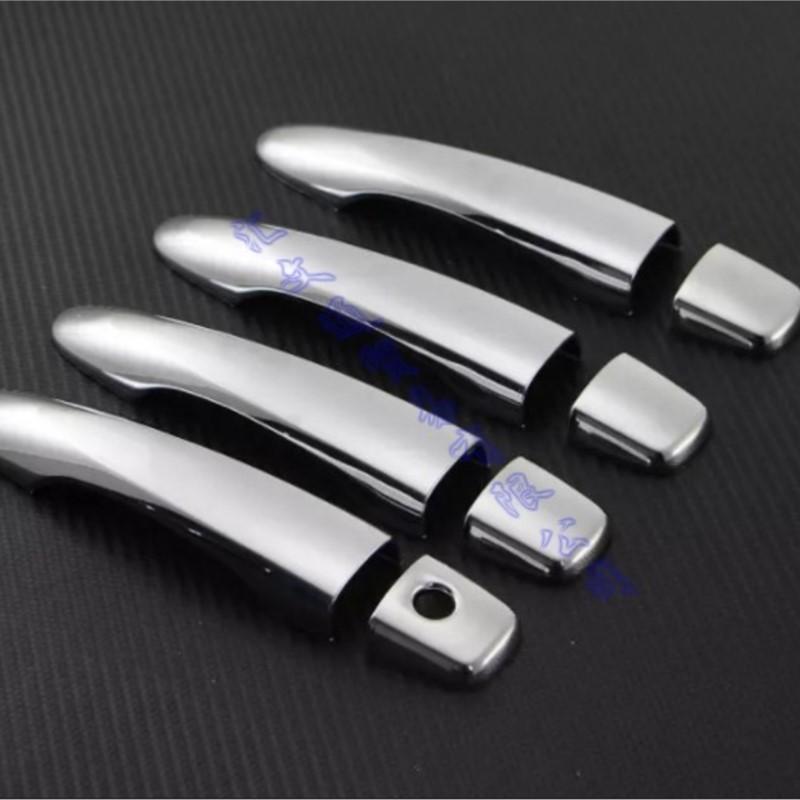 For Nissan Qashqai J11 2015- Car Accessories ABS Chrome Door Handle Cover Without Smart Key Hole Catch Cap Trim Molding 2018