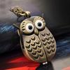 Uil Hanger Horloge Ketting Quartz Horloge Sleutelhanger Antiek Horloge Brons Hanger Horloge Gemengde Partij Schaal Groot Wijzerplaat
