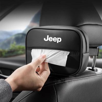 Car Interior Tissue Storage Bag Accessories Toilet Paper Organizer For Grand Cherokee Wrangler JK Gladiator Compass Patriot