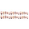 European And American Almond Wearable Nails Long 3D Maple Leaf Gradient Bloom Manicure Wearable Nails