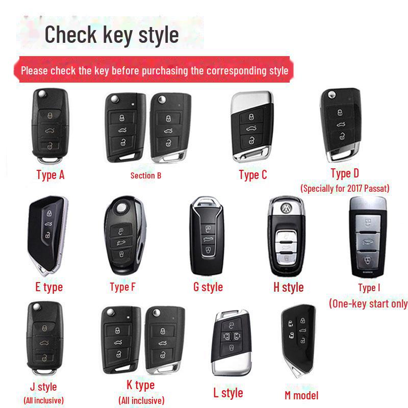 

Чехол для ключа Volkswagen для Polo Bora Passat ID3 Sagitar ID4 Tiguan - металлическая пряжка для автомобиля - специальный выпуск Boxed