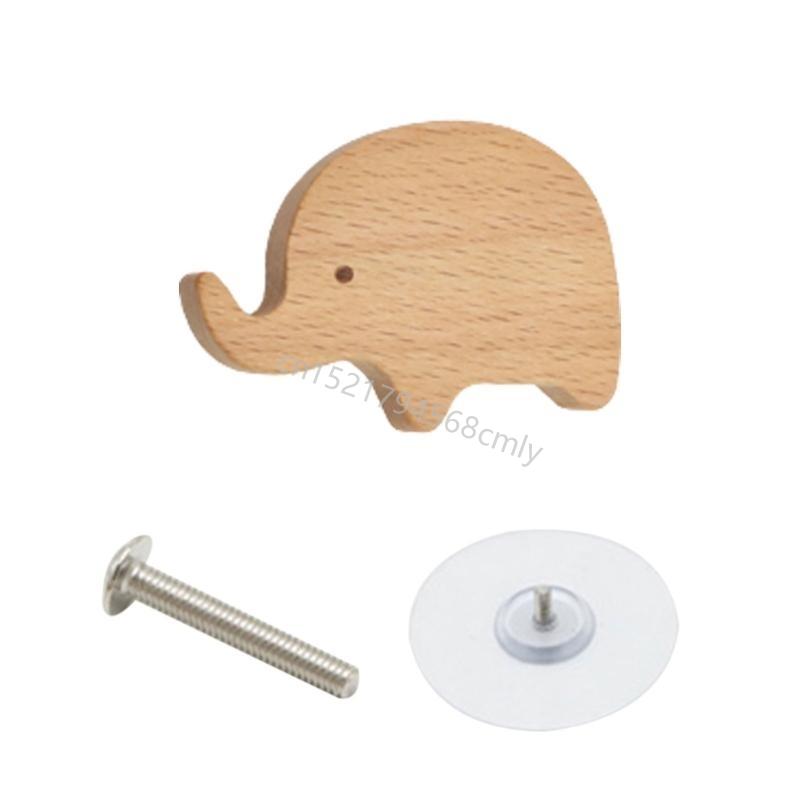 Furniture Knob with Fun Animal Wooden Drawer Handle Handle 6XDE