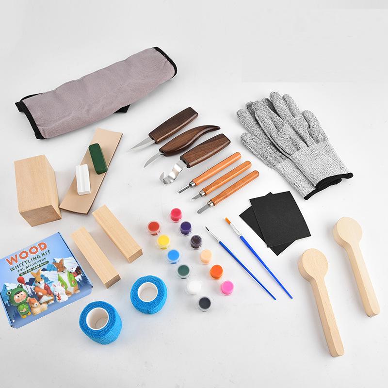 23-Piece Woodworking and Whittling Carving Knife Gift Set
