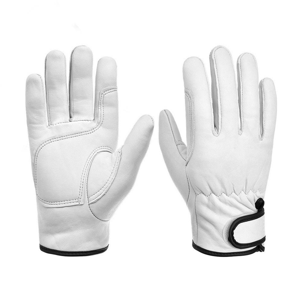Leather Leather Work High Temperature Heat Insulation Gloves Safety Protection Worker Work Welding Garden  Driver Gloves niupi White