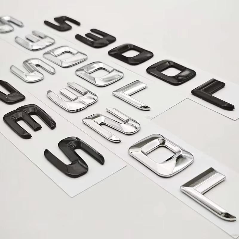 3D ABS Car Letters Logo S300L S320L Badge Sticker Emblem Decals For Mercedes Benz S Class S300L S320L V221 V222 Tail Accessories WX4