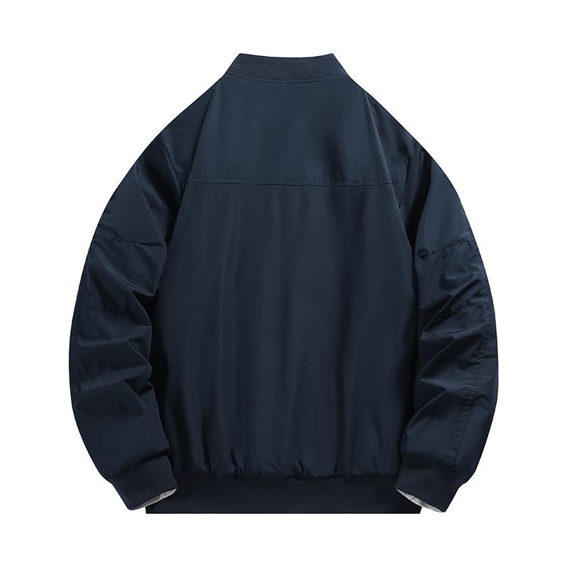 Men's Solid Color Fashionable Casual Padded Cotton Jacket Thick Warm Outerwear for Autumn Winter Foreign Trade