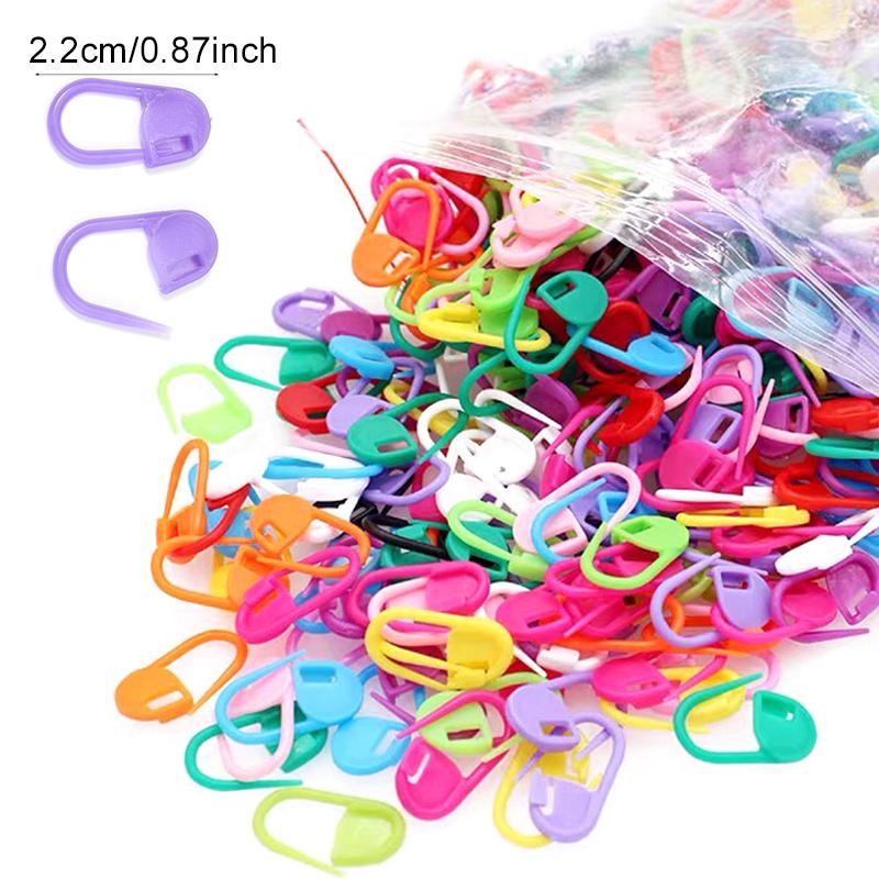 50PCS/Pack 2.2cm Random Mixed Color Small Mark Buckle DIY Pin Sweater Marker Crochet Knitting Marker Clip Sewing Accessories ZYF