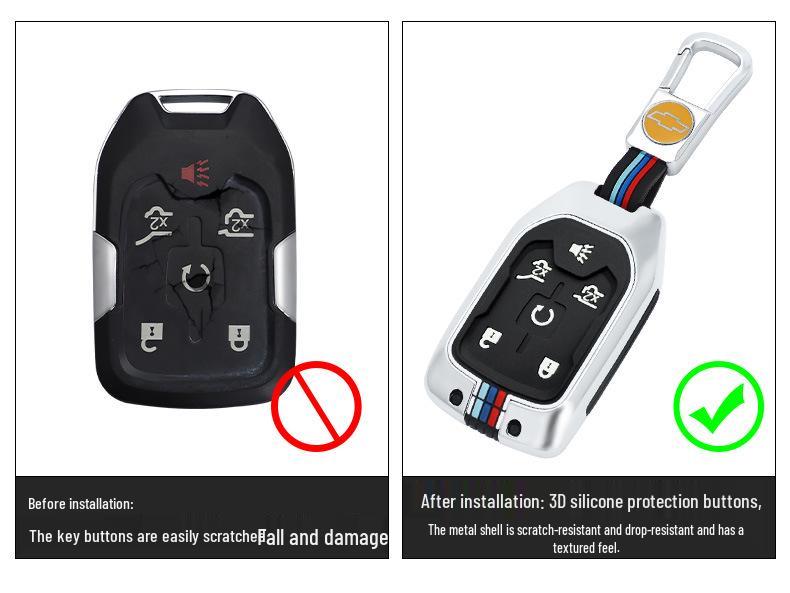 GMC Key Case: High-End Protective Shell for Yukon & Sierra - Stylish Car Accessory for Men & Women