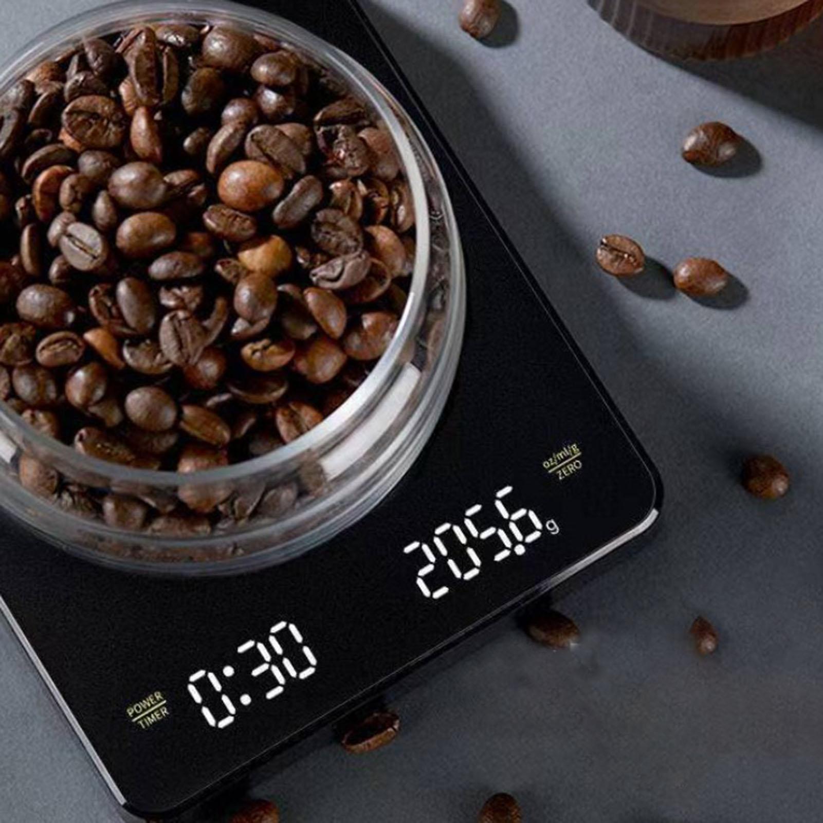 Digital Scale LCD Display Timing Function High Temperature Resistant Electronic Food Steelyard Black ABS