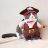 Polyester Cute Durable Pet Halloween Clothes Pirate Funny Costume Dress Up for Cats Dogs(S)