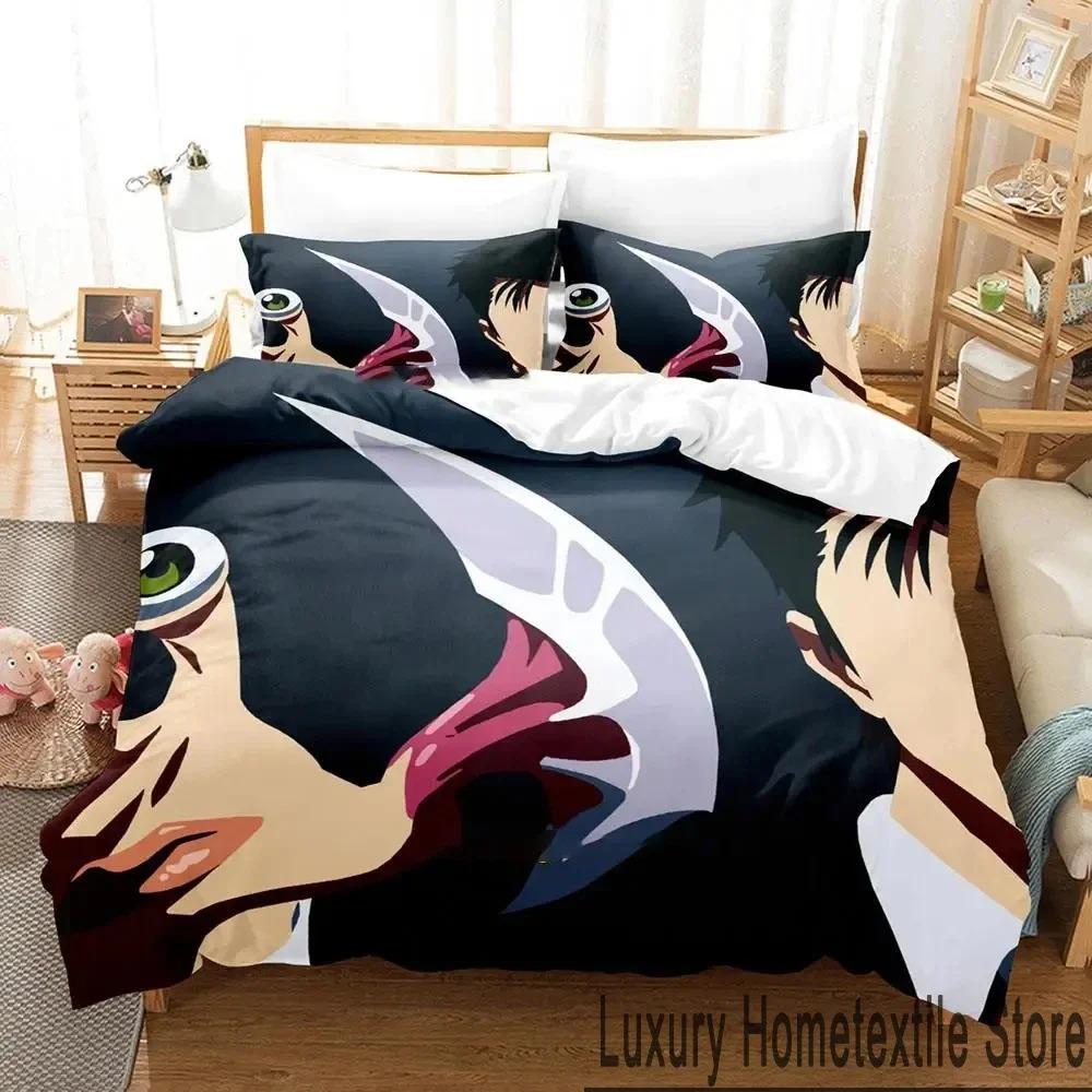 Stylish Breathable King Queen 3D Print Anime Parasyte Bed Size Boys Adult Quilt Comforter