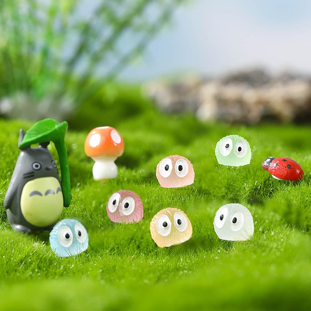 Craft Miniature Fairy Garden Accessories 40 Pieces Colorful Glow Micro Landscape Dollhouse Decor Bonsai DIY Decoration
