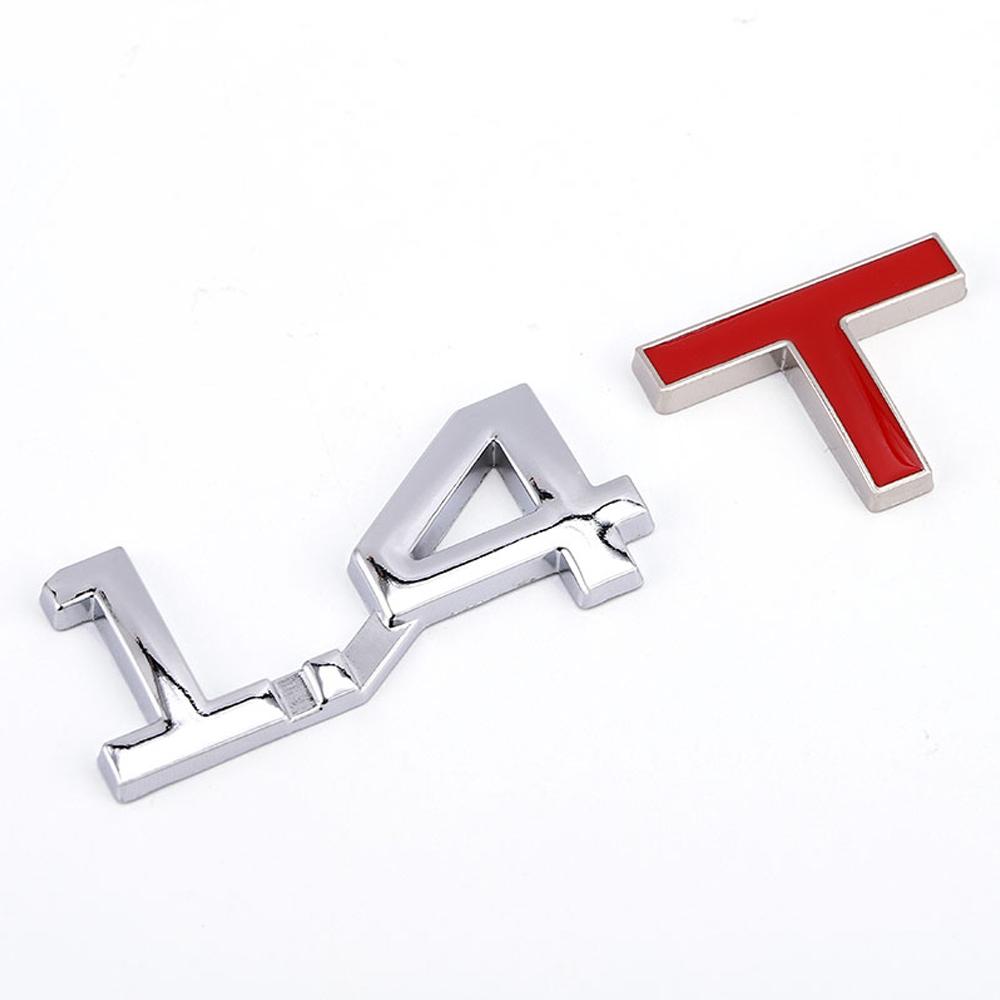 1Pcs 1.3T - 3.0T  Premium Metal Car Side Fender Rear Trunk Emblem Badge Decals for Any Vehicle