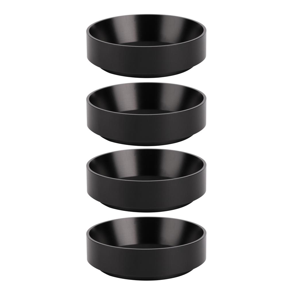 4PCS Coffee Dosing Rings Aluminum Safe Magnetic Coffee Portafilter Funnel for Home and Office Black 53mm 2.09in