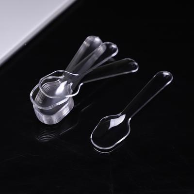 100 Stück Mini Plastik Einweg Klar Plastik Löffel 7,5*2cm Transparent Einweg Besteck Löffel Verdicken Eis