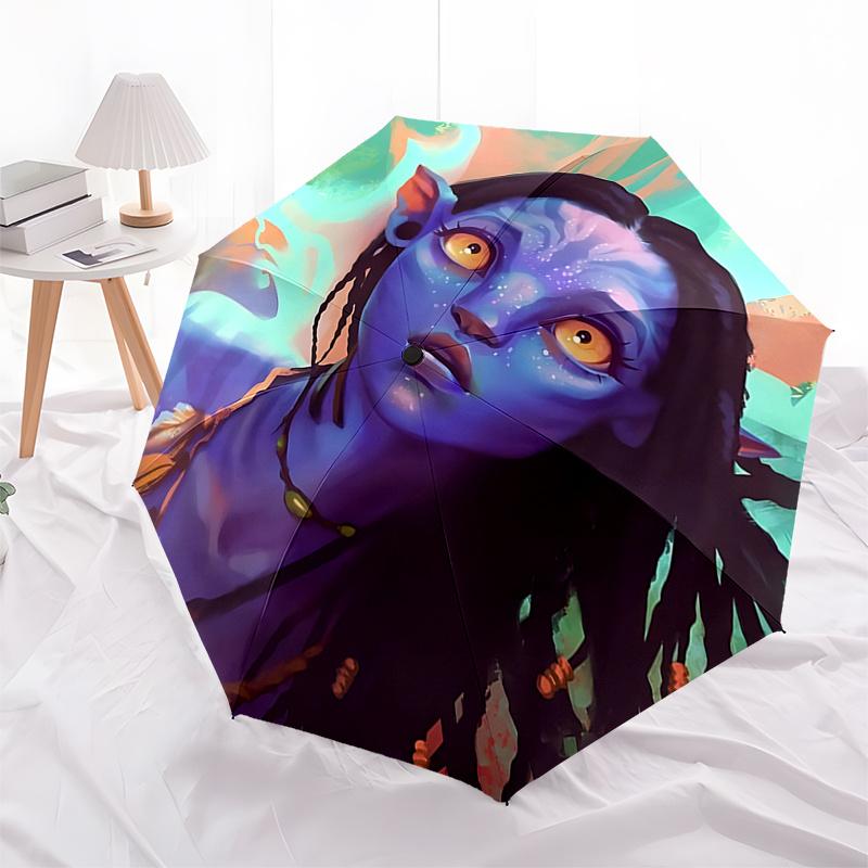 

Avatar Inspired Outdoor Umbrella with Automatic Opening and Closing Mechanism,Foldable Design,8 Rib Iron Frame Perfect Gift for Fans,Tr