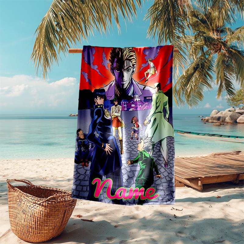Personalized Customized Proof Beach Towel with JoJo's Bizarre Adventure Pattern - Soft, Absorbent,quick-drying,perfect Swimming,camping&bathing