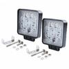 Pair 4.5Inch 9LED 45W 6500K Aluminum Square LED Work Light Fog Driving Lamp Offroad SUV Spotlight Bar Boat