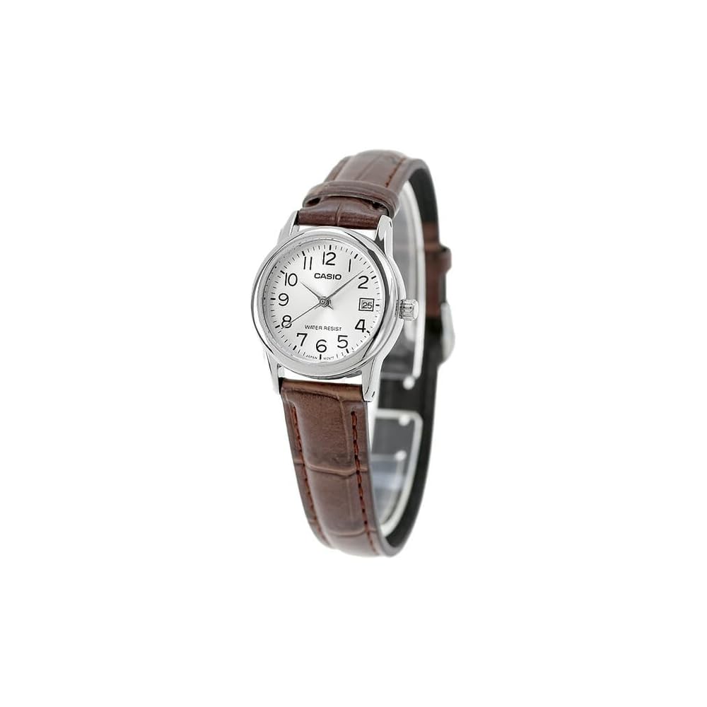 Casio Cheap Casio Standard Quartz Women s Wristwatch LTP-V002L-7B2 Leather Band White Dial