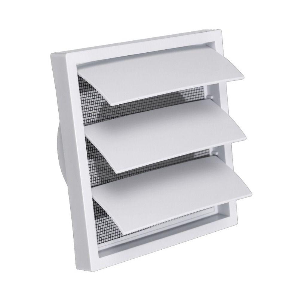 Vent Systems White Vent Cover Grille Plastic With Screen Dryer Vent Hood One-Directional Exhaust Vent Cover