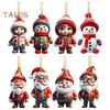 1 Pair Cartoon Figures Pendant Easy To Hang Acrylic Christmas Ornaments Colorful Reusable Hanging Pendant for Festive Home Decor Xmas Tree