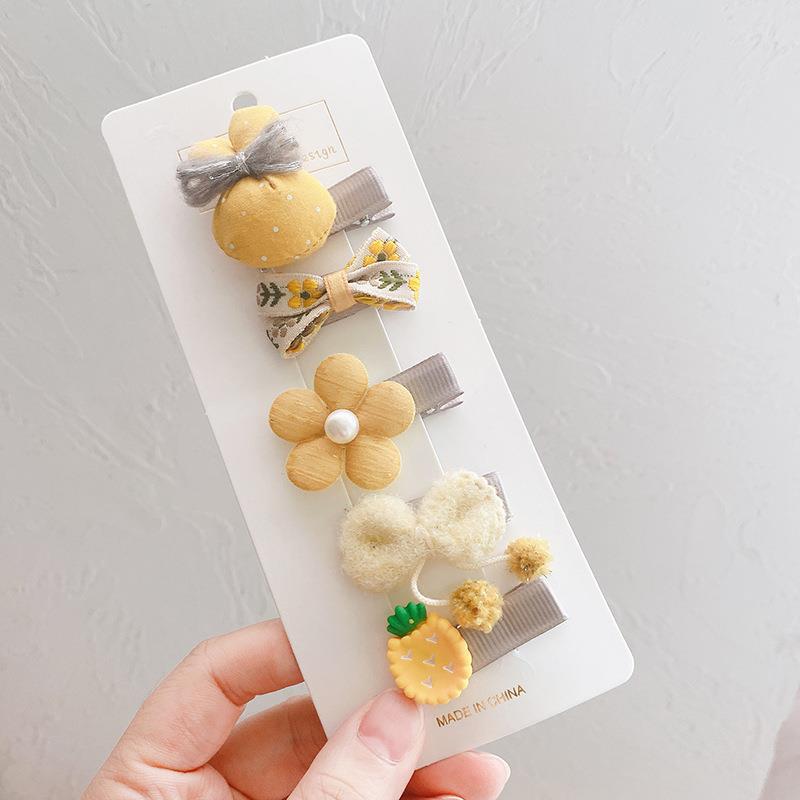 Children'S Hairpin Bag Cloth, Duck Bill Clip Cloth, Bow Root, Princess Hairpin, Cute Little Flower Girl Hair Accessories
