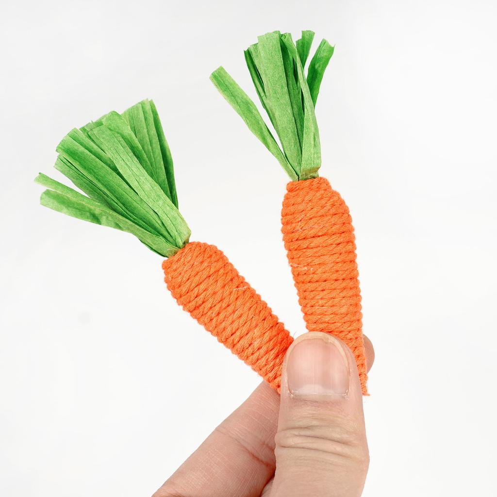 Mini Carrot Decoration for Easter Home Decor Tray Ornament Handmade Natural Material Tabletop Accent Piece