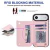 iPhone 17 Pro Max Crossbody Leather Wallet Case with Card Slots & Double Buckle Zipper
