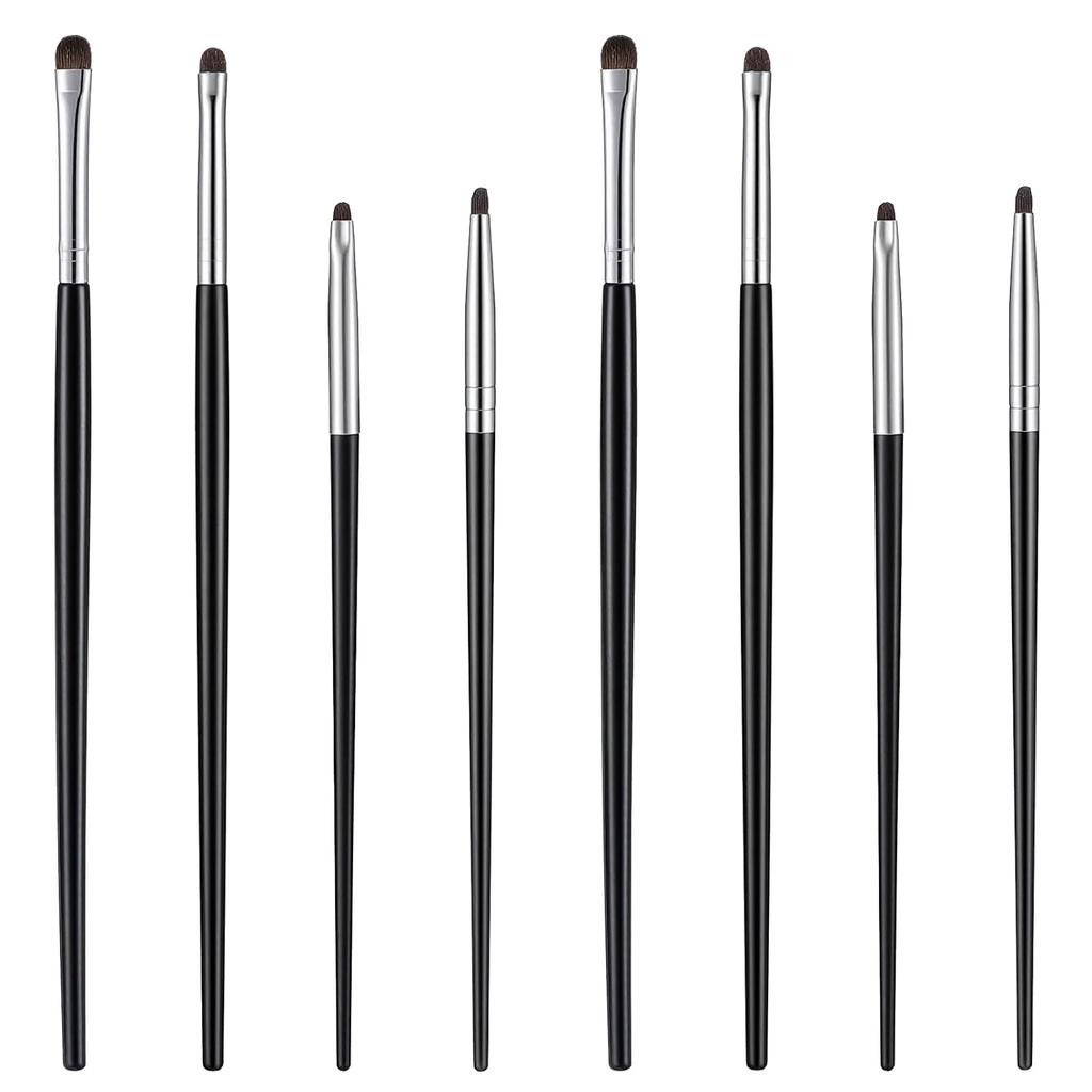 8PCS Eye Makeup Brush Sets, Mini Smudge Brush for Eyeliner Small Eyeshadow Brushs Set Small Makeup Brushes Soft Eyeshadow Eyeliner Brushes for Powder