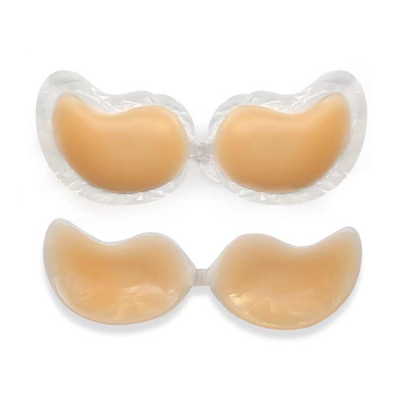 Winged Invisible Push-Up Nipple Covers for Large Breasts - Anti-Sagging, Breathable, Strapless Enhancement Bra