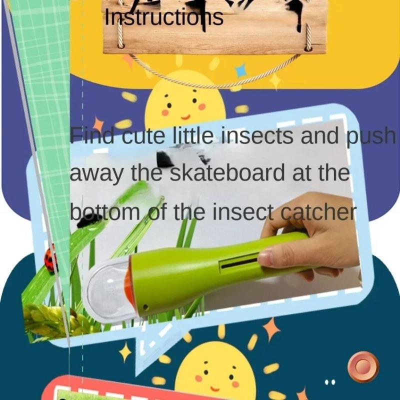 2pcs Transparent Insect Catcher Handheld Portable Tube Insect Catcher Quick-Release Bug Catching Tool for Outdoor Kid Observation Toy