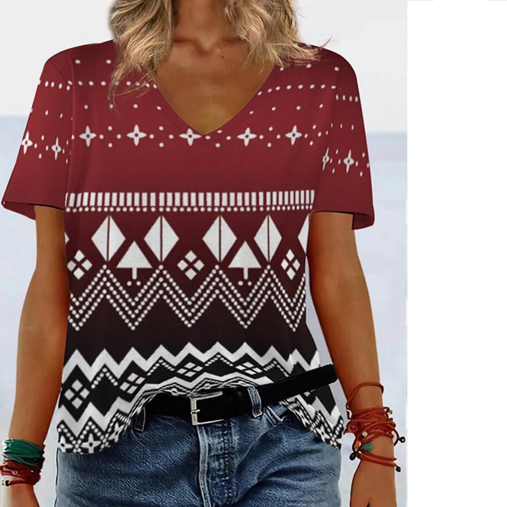 Summer New Women's Clothing Slimming Loose 3D Women's Short Sleeved Ethnic Style T-shirt