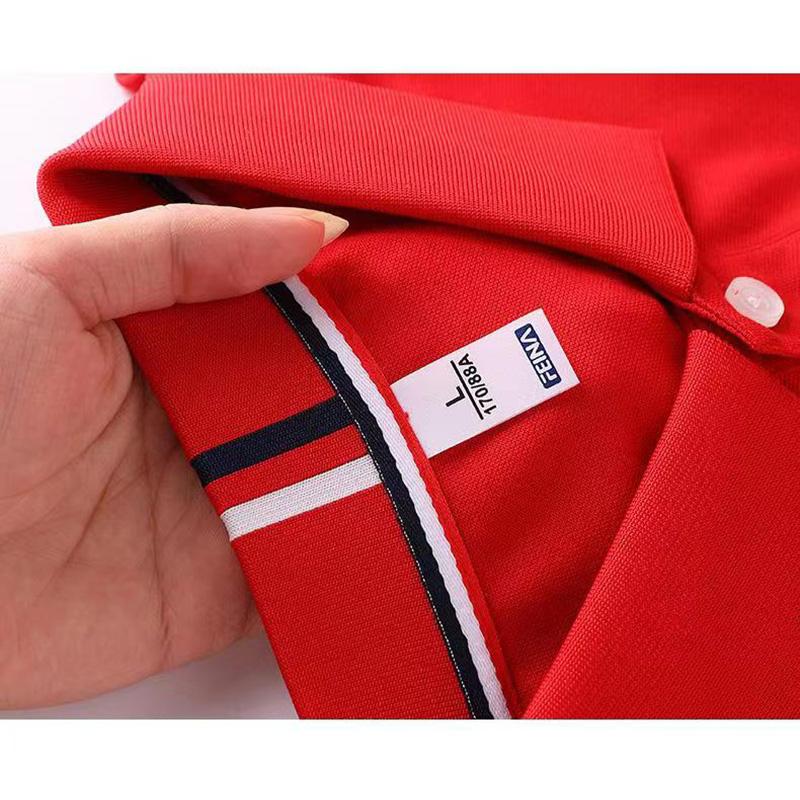 Camel Vår och sommar högkvalitativ tvättad bomull Ny broderad pikétröja för par pikétröja