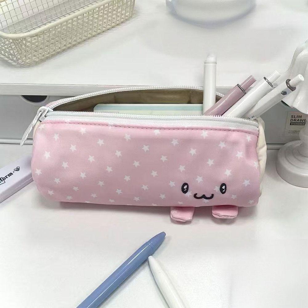 Portable Pen Bag Pink Towel Roll Pen Pouch Durable Stationery Storage Bag  School Supplies