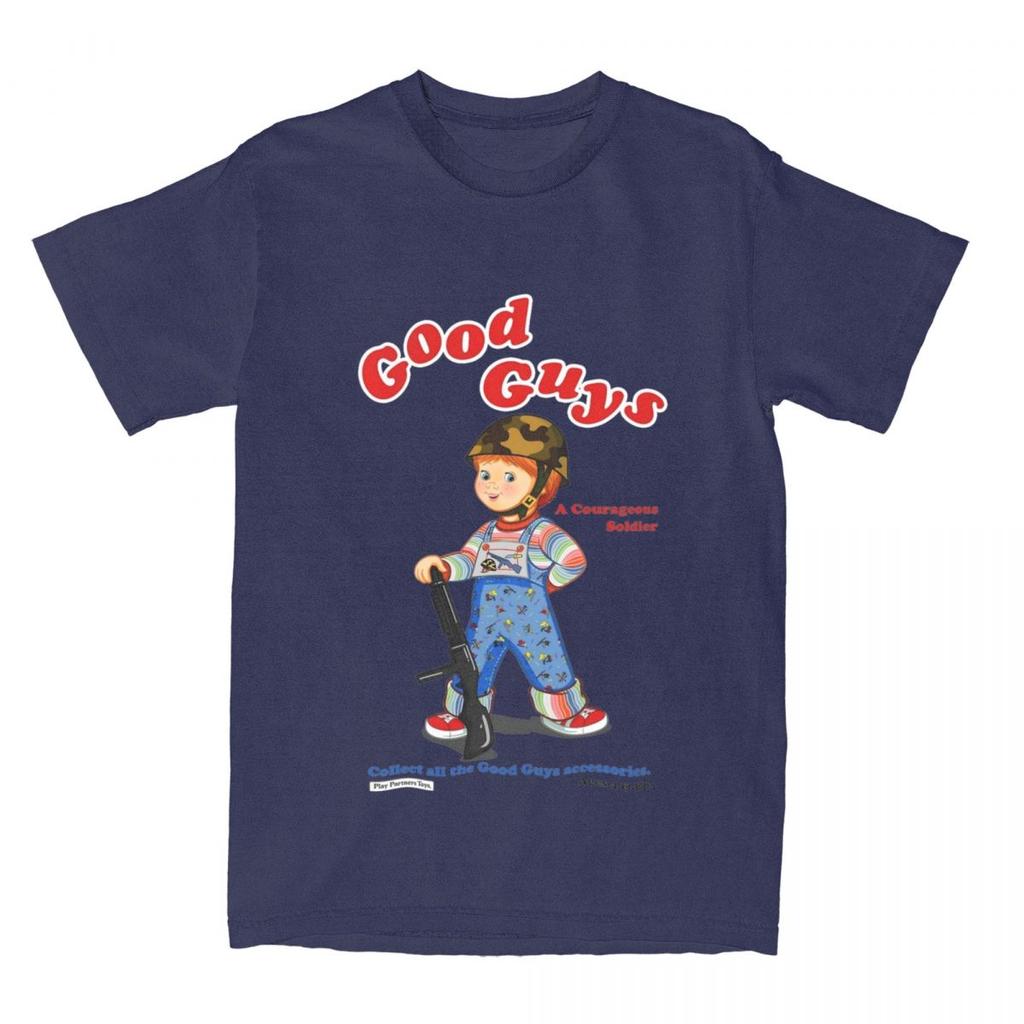 Good Guys Soldier Child's Play Chucky Merchandise T-Shirt for Men Women Horror 80s Chucky Doll Vintage Cotton Graphic Tees