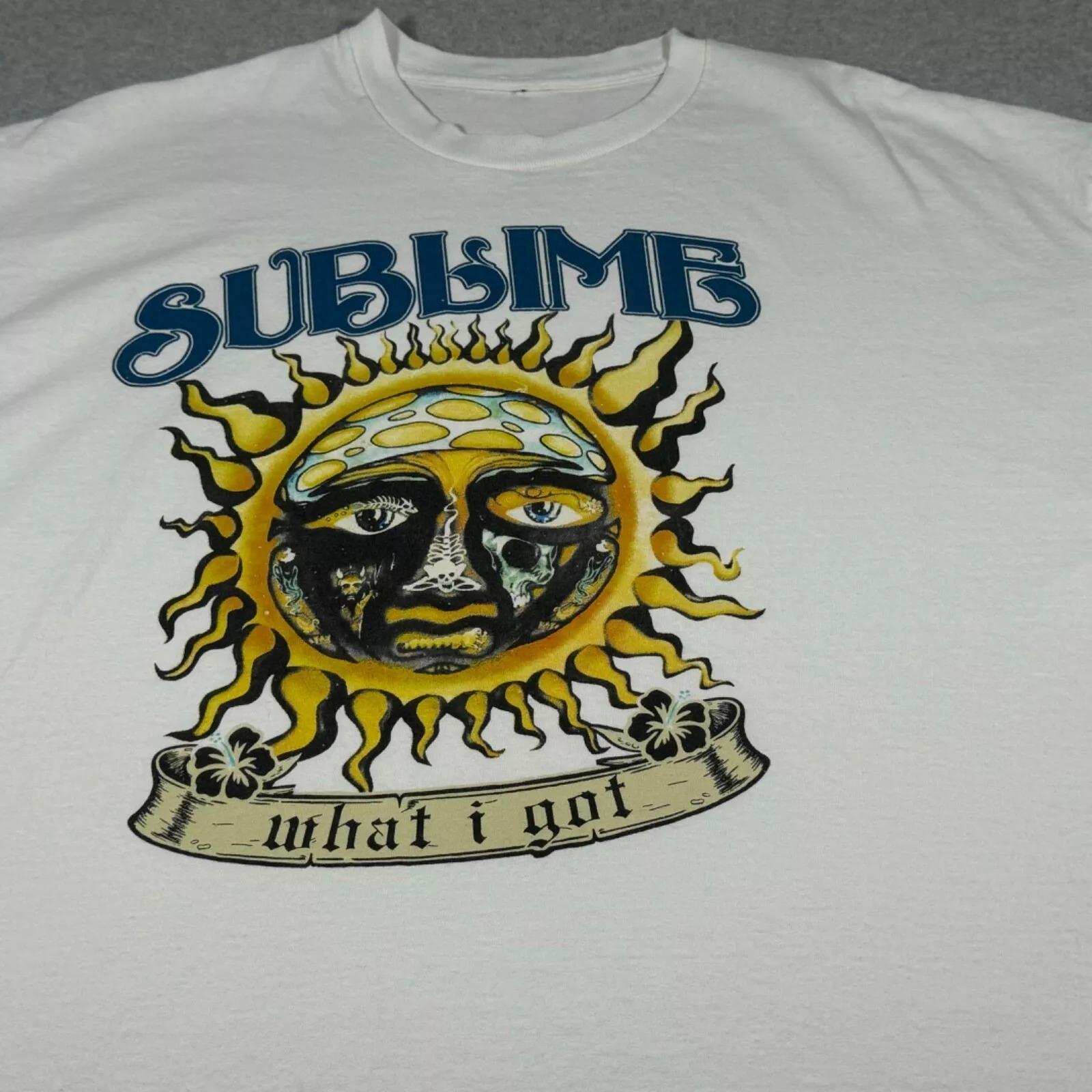 

Sublime Shirt Adult Extra Extra Large Punk Rock Raggae Band Music American Oversized Short-sleeved Men Women Street Hip-hop Top S
