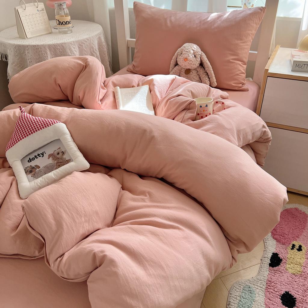 3-Piece Comfortable Solid Color Bedding Set - Includes 1 Duvet Cover and 2 Pillowcases, Soft Bedding  (Inner Core Not Included)