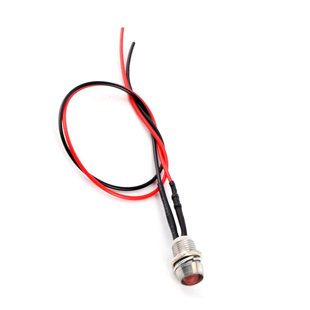 4 Pcs 12v 8mm LED Panel Pilot Dash Warning Light Indicator Lamp Car Van Green