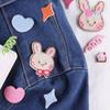 Embroidery Love  Cartoon Cute Rabbit Patch Sticker Embroidery Clothing Accessories Letter Badge Cloth Sticker