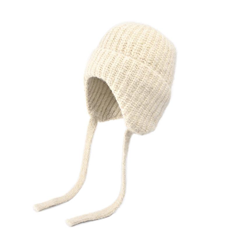 Knit Hat For Women Winter Warmth Windproof Wool Blend Casual Ear Coverage
