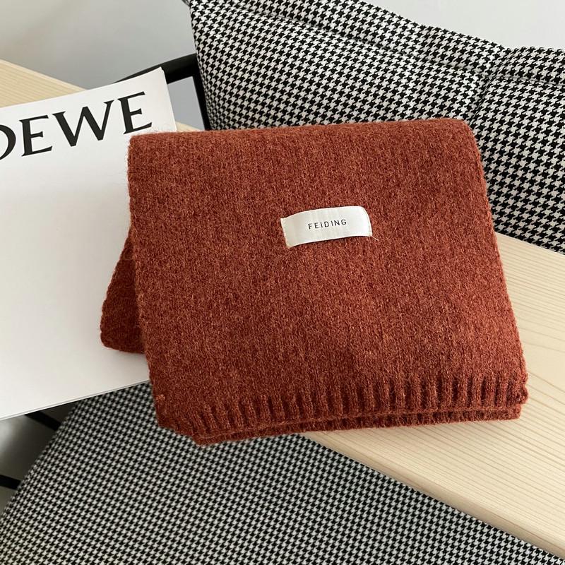Feiding Fei Koreanischer Stil Einfarbiger Gestrickter Wollschal für Studenten