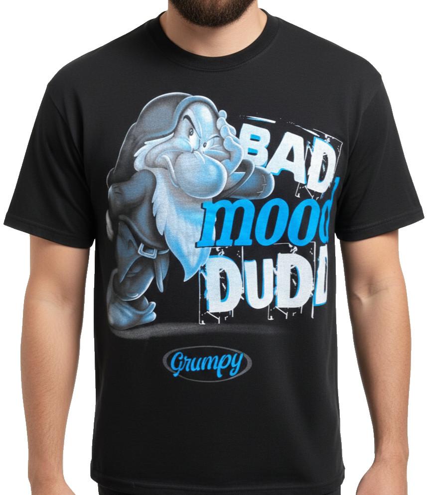 Disney Bad Mood Dude Grumpy/Snow White T mens black 2XL Unisex T-Shirt M