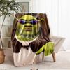 Coperta Stampata a Tema Shrek - Perfetta per Divano, Letto, Viaggio e Uso all'Aperto | Lavabile in Lavatrice, Accogliente e Durevole.