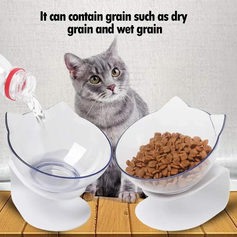 Jednovrstvé misky pro kočky s vyvýšeným stojanem, protiskluzové misky, nádoby na krmivo a vodu pro domácí mazlíčky, krmítka pro kočky a psy, krmítka pro štěňata