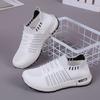 Foreign Trade New Fly-woven Sports Shoes Women's Mesh Breathable Fashion White Shoes Trend Korean Version of Coconut Shoes