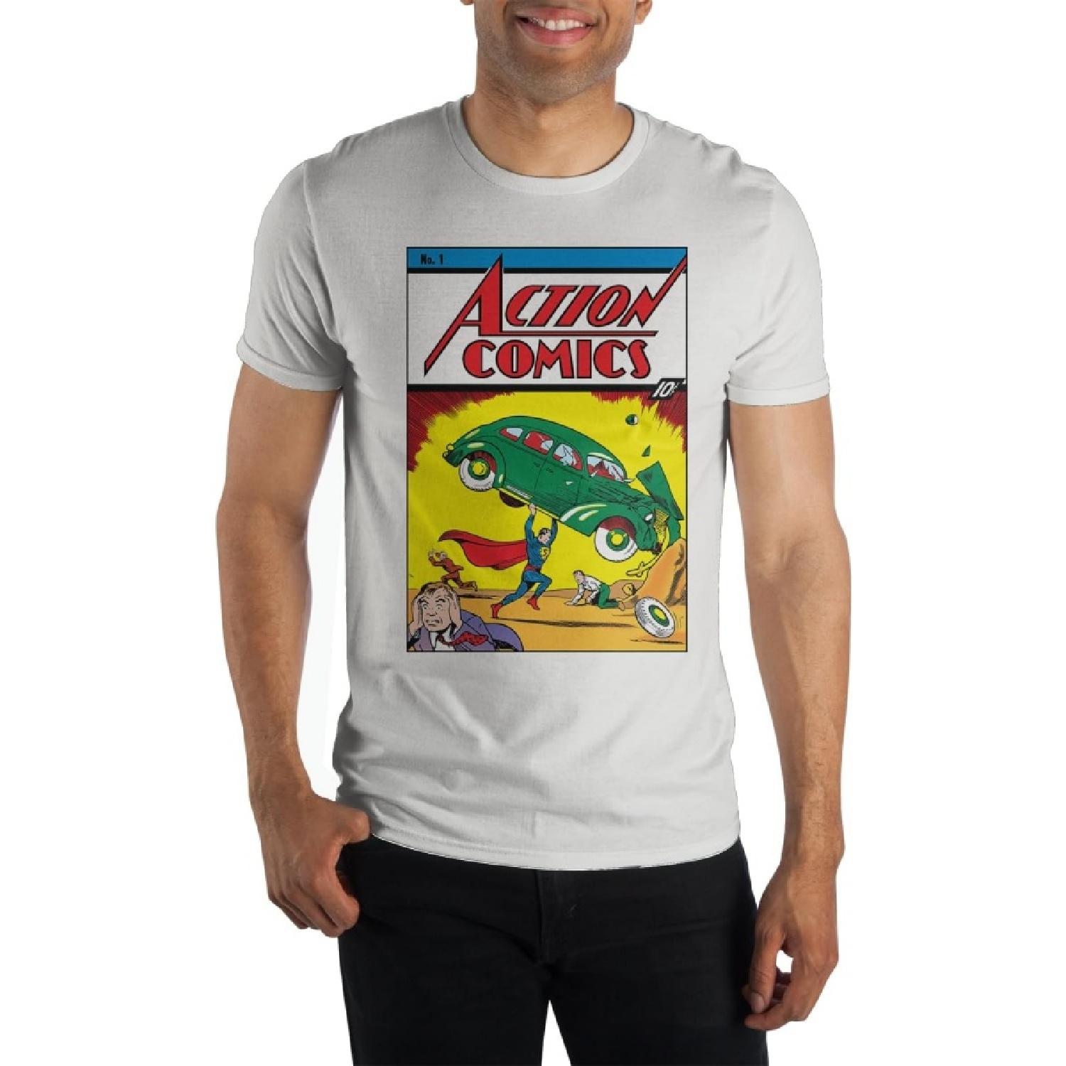 

Superman Action Comics White T-Shirt XXXXXL білий