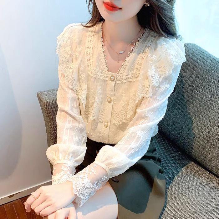 

Stylish Women s Casual Loose Blouse - 2024 Spring/Autumn Collection 3XL